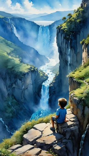 ash falls,waterfall,skylands,waterfalls,falls,water falls,maplestory,water fall,cliffsides,hoenn,cliffside,brown waterfall,falls of the cliff,canyon,ness,kaitos,landscape background,world digital painting,cliffs,scenery,Photography,General,Realistic