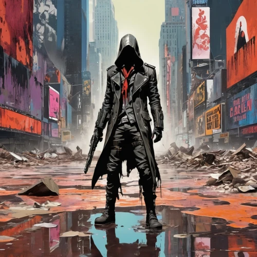 akira,protagonist,assassin,daikatana,vigilante,postapocalyptic,dmc,cyberpunk,daredevil,dystopian,corvo,dishonored,logan,renegade,dubius,scythe,dystopias,kenshi,terminator,azzarello,Conceptual Art,Graffiti Art,Graffiti Art 08