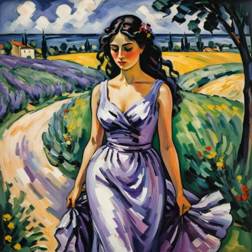 girl in a long dress,la violetta,girl in the garden,violeta,violetta,woman walking,girl with cloth,girl in cloth,tuscan,fauvist,goncharova,primavera,woman with ice-cream,gutenstein,pittura,cezanne,habanera,girl on the river,young woman,moniquet,Art,Artistic Painting,Artistic Painting 37