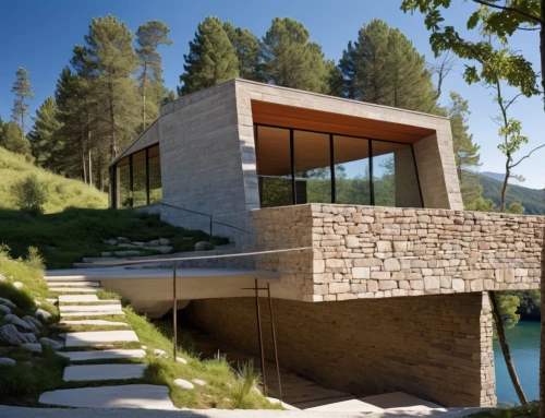 house with lake,house in the mountains,house in mountains,corten steel,dunes house,modern house,pool house,house by the water,summer house,cubic house,alpine style,modern architecture,bohlin,forest house,chalet,luxury property,mid century house,stone ramp,timber house,prefab,Photography,General,Realistic