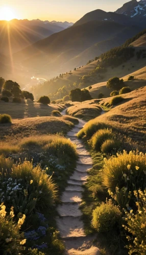 the mystical path,zealand,new zealand,hiking path,pathway,alpine landscape,the path,nzealand,tussock,quartz sandstone peak woodland landscape,winding steps,andean,mountain sunrise,south island,marin county,alpine route,the way of nature,alpine meadows,pathways,path,Photography,Documentary Photography,Documentary Photography 31