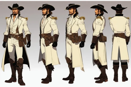 cowboy silhouettes,earps,bushrangers,tailcoats,mcree,norrington,lawmen,gunfighter,lawman,gunslingers,highwayman,mccree,roxton,tricorn,pardner,tailcoat,quatermain,bohannon,sheriffs,westerns,Unique,Design,Character Design