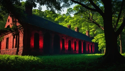 forest chapel,red barn,black church,little church,the black church,wooden church,haunted cathedral,pastoral,wardenclyffe,barn,red roof,springhouse,chapels,old barn,church,barns,chapel,crematorium,risen church,meetinghouse,Conceptual Art,Fantasy,Fantasy 15