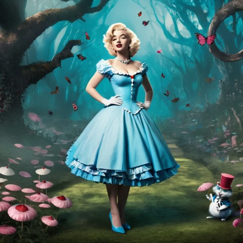 alice in wonderland,dorthy,wonderland,fairy tale character,fairyland,cendrillon,storybook character,cinderella,rosa 'the fairy,rosa ' the fairy,dorothy,fairytale characters,evanna,fairy queen,little girl fairy,pixie,fairytales,a girl in a dress,fairy tale,fantasy picture,Conceptual Art,Fantasy,Fantasy 02