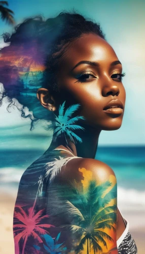 tropical floral background,afrotropical,africaine,afrotropic,beach background,colorful background,africana,tropicalia,african woman,summer background,tropic,sun of jamaica,image manipulation,afrotropics,african american woman,oluchi,windward,liberian,africanized,afrocentrism,Conceptual Art,Daily,Daily 32