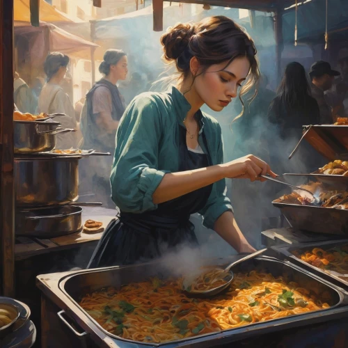 heatherley,korean cuisine,cooking book cover,laksa,simmering,world digital painting,asian cuisine,tampopo,indonesian street food,asian food,overcooking,vietnamese cuisine,struzan,thai cuisine,food and cooking,donsky,soup kitchen,cookery,girl in the kitchen,korean food