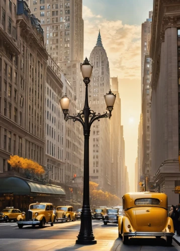 street lamps,streetlamps,new york streets,iron street lamp,street lamp,streetlamp,lamp post,historic street lighting,street lights,pedestrian lights,manhattan,streetlights,new york taxi,outdoor street light,chrysler building,newyork,streetlight,5th avenue,street light,traffic lamp,Illustration,Retro,Retro 08