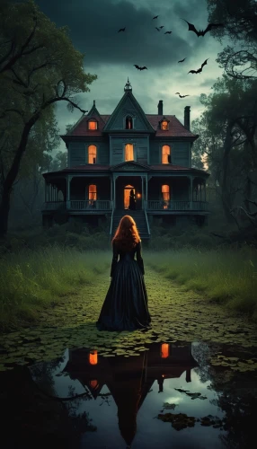 house silhouette,witch's house,the haunted house,witch house,haunted house,halloween scene,doll's house,creepy house,fantasy picture,halloween poster,halloween background,halloween wallpaper,woman house,lonely house,orona,llorona,oscura,haunted,houses silhouette,halloween and horror,Photography,Artistic Photography,Artistic Photography 14