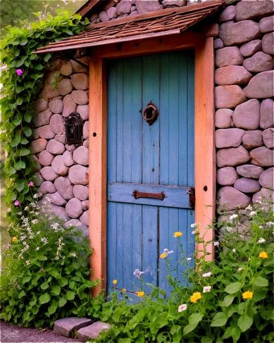 fairy door,garden door,garden shed,outbuilding,blue door,cottage garden,wooden door,outhouse,old door,outhouses,fairy house,privies,thatched cottage,greek island door,summer cottage,cottage,wooden hut,blue doors,springhouse,shed,Art,Classical Oil Painting,Classical Oil Painting 36