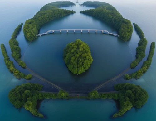 island suspended,artificial islands,floating islands,scenic bridge,floating island,island,dragon bridge,flying island,islet,island chain,islands,floating over lake,aerial landscape,an island far away landscape,adventure bridge,floating stage,island of juist,love bridge,hangzhou,bridge arch,Photography,General,Realistic