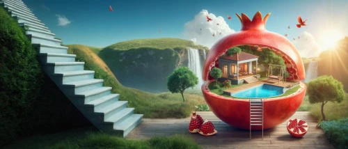 3d fantasy,dreamhouse,lachapelle,imaginationland,ecotopia,cartoon video game background,children's background,imaginarium,little world,neverland,fantasy world,home landscape,fantasy city,fairyland,fairy world,arrietty,gnomeo,children's playhouse,cubic house,cube house