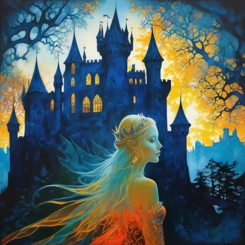 fairy tale castle,fantasy picture,rapunzel,fairy tale,haunted castle,fantasy art,ghost castle,fairytale castle,a fairy tale,fairytale,fairy tale character,fairytales,castles,castle of the corvin,eilonwy,enchanted,witch's house,fantasy portrait,edain,knight's castle,Conceptual Art,Daily,Daily 22