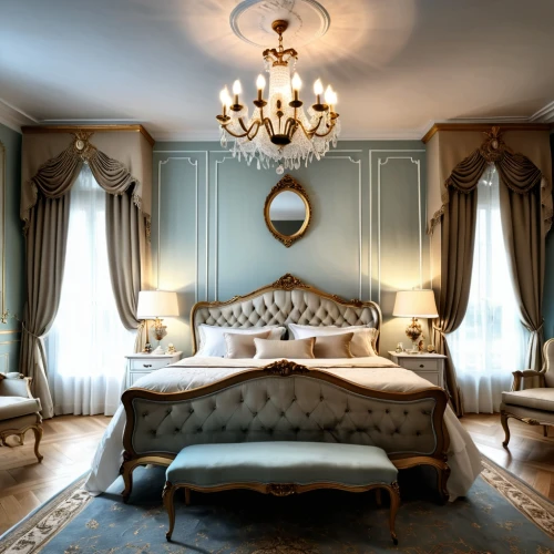 bedchamber,ornate room,chambre,victorian room,claridge,blue room,lanesborough,venice italy gritti palace,ritzau,bagatelle,bridal suite,meurice,great room,chevalerie,sumptuous,poshest,four poster,opulently,gustavian,longueville,Photography,General,Realistic