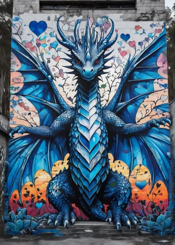 painted dragon,saphira,dragonja,artabazus,dragon,dragonheart,dragonetti,dragones,wyvern,dragados,darragon,drakon,kaiju,eragon,dragons,dragon of earth,dragon design,wyrm,roa,graffiti art,Conceptual Art,Graffiti Art,Graffiti Art 07