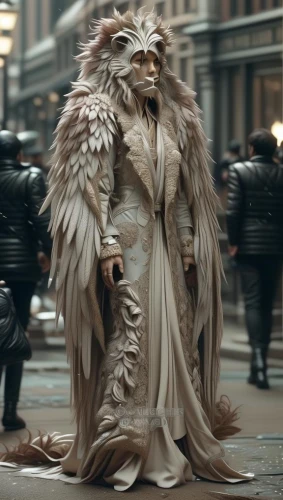 imperial coat,suit of the snow maiden,birdman,mulawin,owlman,volstagg,skeksis,imperatore,cruella de ville,ragman,cowl vulture,business angel,hogfather,volturi,the carnival of venice,the snow queen,thranduil,loghmanian,king lear,imperial eagle