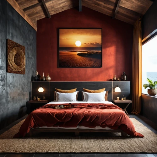 sleeping room,guest room,headboards,landscape red,contemporary decor,guestroom,great room,headboard,chambre,wooden wall,bedroomed,amanresorts,modern decor,dunes house,dune landscape,interior decoration,bed in the cornfield,interior design,danish room,bedroom,Photography,General,Realistic