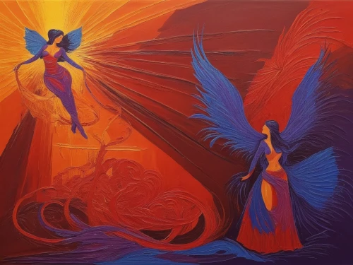 annunciation,icarus,the annunciation,varekai,dubbeldam,flamenco,flamencos,vivants,angel and devil,contradanza,rahimov,hildebrandt,dancers,pasodoble,oil painting on canvas,rhinemaidens,momix,transfigured,orpheus,fantasia,Illustration,Black and White,Black and White 21