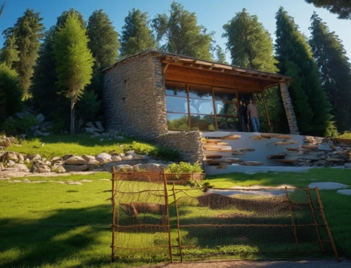 3d rendering,house in the mountains,the cabin in the mountains,grass roof,render,house in mountains,renders,mid century house,3d render,log home,summer cottage,chalet,cryengine,sketchup,summer house,photogrammetric,alpine meadows,log cabin,cubic house,small cabin,Photography,General,Realistic