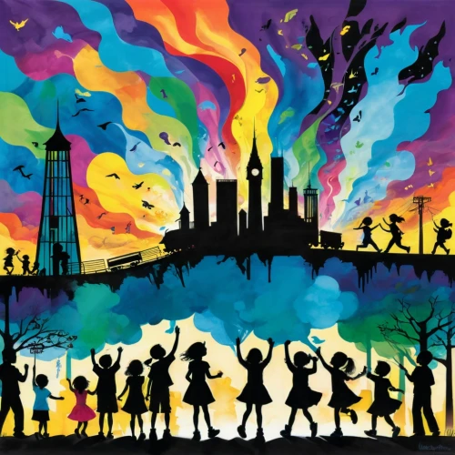 rainbow jazz silhouettes,burning man,fireworks art,fantasy city,children's background,silhouette art,crayon background,colorful city,halloween background,gallifrey,halloween silhouettes,threadless,abstract cartoon art,background vector,superhero background,pyre,the festival of colors,map silhouette,imaginationland,lollapalooza,Illustration,Black and White,Black and White 31
