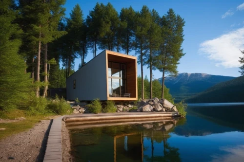 house with lake,inverted cottage,the cabin in the mountains,house by the water,house in the mountains,summer house,house in mountains,timber house,snohetta,cubic house,holiday home,forest house,chalet,amanresorts,wooden house,summer cottage,floating huts,mirror house,houseboat,dunes house,Photography,General,Realistic