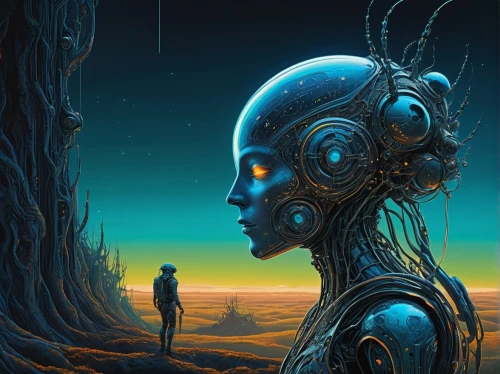 sci fiction illustration,transhuman,sci fi,singularity,transhumanism,humanoid,cybernetic,sci - fi,afrofuturism,cyberia,scifi,zathura,mellars,avp,cybernetically,automaton,moebius,transhumanist,precognition,seti,Conceptual Art,Sci-Fi,Sci-Fi 05