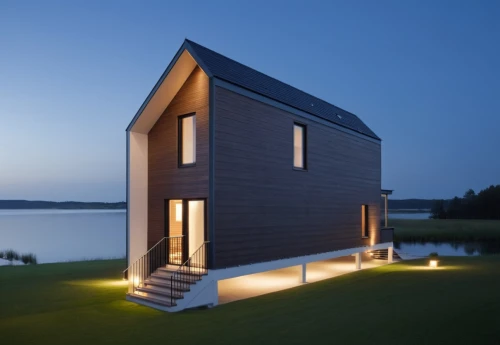 inverted cottage,house by the water,house with lake,cubic house,cube house,passivhaus,timber house,cube stilt houses,danish house,wooden house,floating huts,dunes house,summer house,snohetta,deckhouse,bohlin,modern architecture,homebuilding,summer cottage,arkitekter,Photography,General,Realistic