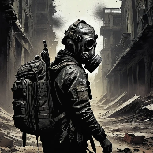 postapocalyptic,lost in war,post apocalyptic,dishonored,hawken,bsaa,war correspondent,warfighter,artyom,killzone,apocalyptic,strikeback,yorac,homefront,stalingrad,nomad,spetsnaz,firefight,game illustration,smoke background,Conceptual Art,Sci-Fi,Sci-Fi 01