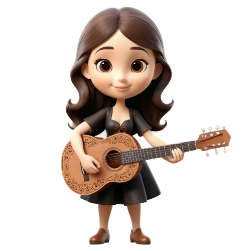 melody,classical guitar,takamine,folksinger,idina,cute cartoon image,agnes,guitare,flamenca,guitarist,guitar player,cute cartoon character,musician,playing the guitar,flamenco,guitarra,strumming,chansonnier,lutenist,ukulele,Unique,3D,3D Character