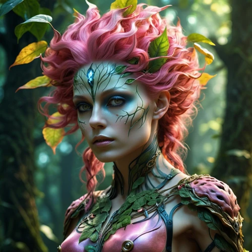 dryad,fae,faery,seelie,dryads,faerie,demelza,elven flower,violet head elf,the enchantress,titania,fairie,huiraatira,kerrii,fantasy portrait,kerrigan,enchantress,fantasy art,rosa 'the fairy,faires