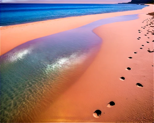 pink beach,coral pink sand dunes,beautiful beaches,fraser island,pink sand dunes,beautiful beach,beach landscape,brazilian beach,dream beach,ningaloo,mauritius,ascension island,colorful water,footprints in the sand,cape verde island,sand paths,white sandy beach,caribbean beach,beach scenery,rainbow color palette,Illustration,Paper based,Paper Based 03