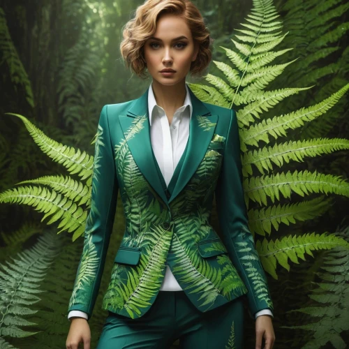 green jacket,biophilia,in green,clover jackets,pantsuits,green,amazonica,slytherin,verdant,pine green,pantsuit,woman in menswear,tropical greens,botanist,jungly,katniss,verde,imperial coat,green background,navy suit,Conceptual Art,Fantasy,Fantasy 12