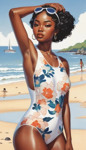 beach background,summer background,toccara,beach scenery,kunbi,beachwear,digital painting,lachanze,nubia,world digital painting,summer icons,maria bayo,overpainting,oluchi,beachgoer,oshun,cuba background,maillot,afrotropic,beachcomber,Illustration,Paper based,Paper Based 01