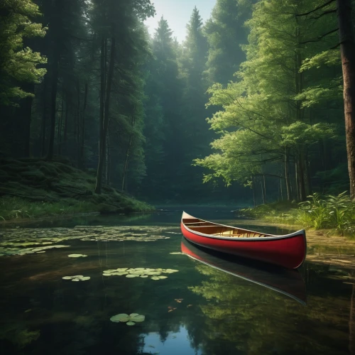 boat landscape,canoeing,canoed,wooden boat,canoes,canoe,rowboat,canoer,paddle boat,row boat,calm water,calm waters,forest lake,rowboats,canoers,paddleboat,rowing boat,little boat,tranquillity,tranquility,Photography,General,Fantasy