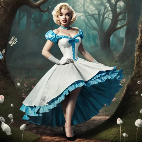 dorthy,alice in wonderland,fairy tale character,cinderella,cendrillon,crinoline,dorothy,rosa 'the fairy,wonderland,evanna,pin-up model,fairytale characters,fairest,fairy queen,wilhelmine,storybook character,sylphide,coppelia,snow white,valentine pin up,Conceptual Art,Fantasy,Fantasy 02