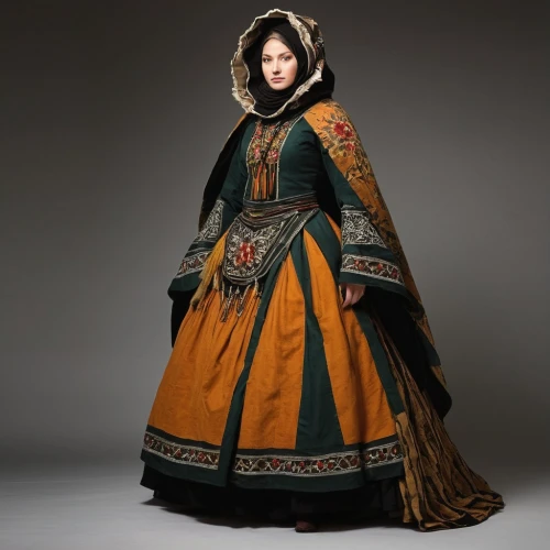 folk costume,imperial coat,folk costumes,elizabethan,abaya,ancient costume,elizabethans,traditional costume,noblewoman,russian folk style,victorian lady,a floor-length dress,surcoat,brugiere,suit of the snow maiden,noblewomen,mantilla,housecoat,courtly,asian costume,Conceptual Art,Fantasy,Fantasy 10