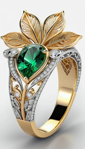 cuban emerald,ring with ornament,mouawad,ring jewelry,emerald,claddagh,paraiba,jewelry manufacturing,chaumet,goldsmithing,emerald lizard,emeralds,aaaa,engagement ring,wedding ring,birthstone,ringen,anillo,goldring,lotus leaf,Unique,3D,3D Character