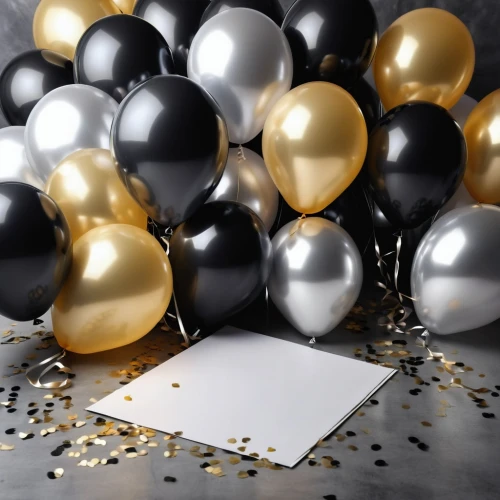 gold and black balloons,foil balloon,balloon envelope,birthday banner background,corner balloons,balloons mylar,tickertape,cinema 4d,gold foil shapes,award background,new year balloons,confetti,birthday background,party decorations,balloons,free background,party banner,paper background,colorful foil background,happy birthday balloons,Photography,General,Realistic
