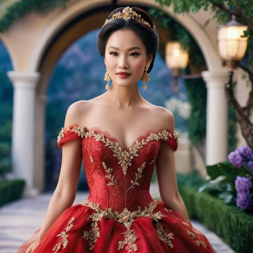 miss vietnam,red gown,ball gown,oriental princess,xiaoqing,zilin,man in red dress,ballgown,cheongsam,mulan,lady in red,noblewoman,elegant,vietnamese woman,ballgowns,jinling,asian woman,karenina,bridal gown,phuong,Photography,General,Cinematic