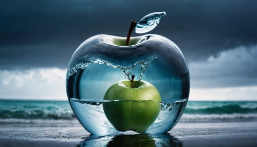 water apple,green apple,waterdrop,pear cognition,apple design,conceptual photography,apple logo,golden apple,splash photography,photo manipulation,still life photography,apprising,apple world,apple icon,water droplet,water drop,encapsulation,a drop of water,appleman,surface tension,Conceptual Art,Sci-Fi,Sci-Fi 10
