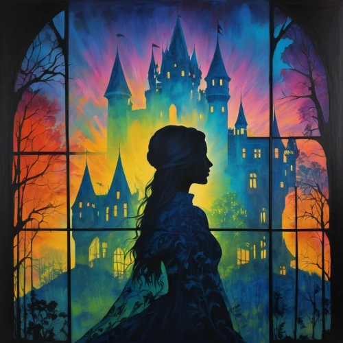 house silhouette,fairy tale castle,rapunzel,cinderella,fairy tale,silhouette art,haunted castle,disneyfied,ghost castle,mystery book cover,fairy tale character,a fairy tale, silhouette,fairytales,the silhouette,castle of the corvin,fairytale characters,halloween poster,fairytale castle,woman silhouette,Conceptual Art,Daily,Daily 22