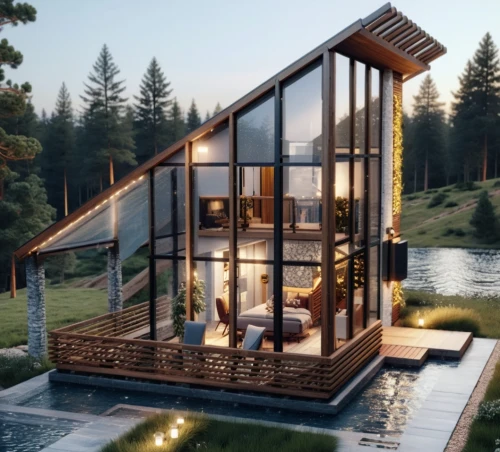 modern house,cubic house,electrohome,timber house,dreamhouse,wooden house,modern architecture,beautiful home,prefab,pool house,frame house,summer house,3d rendering,inverted cottage,house by the water,smart house,chalet,the cabin in the mountains,log home,summer cottage,Photography,General,Commercial