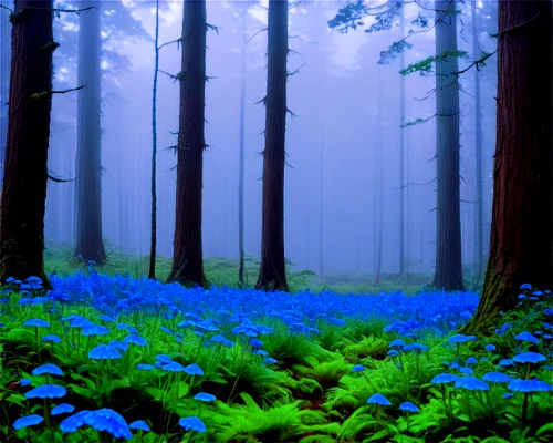 germany forest,foggy forest,fairytale forest,fairy forest,forest floor,chionodes,forest of dreams,black forest,northern black forest,fir forest,holy forest,blue petals,forest,forest glade,forest flower,bavarian forest,blue flowers,nature wallpaper,mixed forest,beautiful bluebells,Conceptual Art,Sci-Fi,Sci-Fi 23