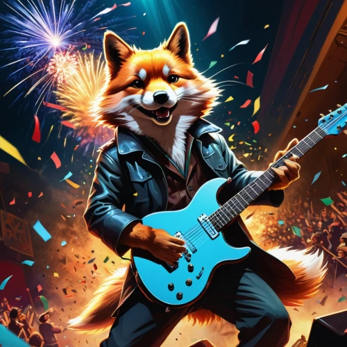 rocket raccoon,garrison,starfox,outfox,pyrotechnical,gregg,fireworks background,foxl,redfox,rock band,foxvideo,the red fox,pyrotechnic,outfoxing,new year vector,foxxx,fox,foxman,pyrotechnics,vulpes,Illustration,Vector,Vector 19