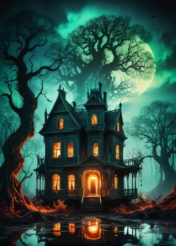 witch's house,the haunted house,haunted house,witch house,house silhouette,haunted castle,halloween background,ghost castle,dreamhouse,house in the forest,halloween scene,lonely house,tree house,halloween wallpaper,halloween poster,ancient house,hauntings,creepy house,house with lake,victorian house,Photography,Artistic Photography,Artistic Photography 07