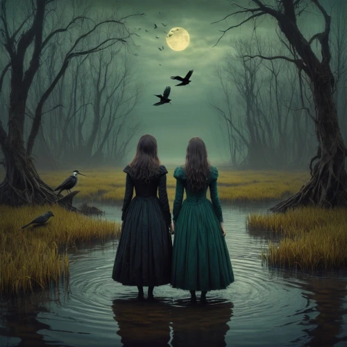 sorceresses,covens,witches,norns,fantasy picture,priestesses,the night of kupala,celebration of witches,moonsorrow,handmaidens,llorona,samhain,bewitching,halloween illustration,moonlighters,moonlit night,enchanters,magick,fantasmas,hauntings,Photography,Documentary Photography,Documentary Photography 13