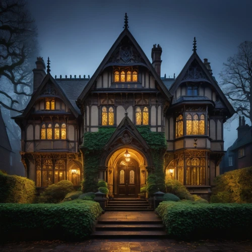 victorian house,old victorian,witch's house,victorian,agecroft,witch house,victorian style,fairy tale castle,marylhurst,the haunted house,house silhouette,knight house,dreamhouse,creepy house,victoriana,haunted house,ghost castle,henry g marquand house,fairytale castle,woodburn,Illustration,Japanese style,Japanese Style 12