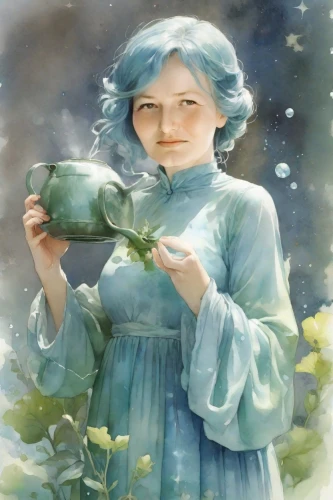 watering can,peignoir,schierholtz,schierke,girl picking flowers,girl in the garden,tea card,schierstein,heatherley,watercolor tea,pouring tea,girl with cereal bowl,eglantine,girl with tree,girl with bread-and-butter,gardenias,kate greenaway,camellia,rosalind,girl in flowers,Digital Art,Watercolor