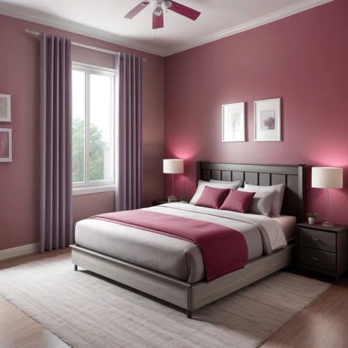 dark pink in colour,bedroom,search interior solutions,softline,3d rendering,rovere,dusky pink,interior decoration,modern room,headboards,chambre,clove pink,wallcoverings,bedstead,decortication,contemporary decor,decors,bedrooms,guest room,rose pink colors