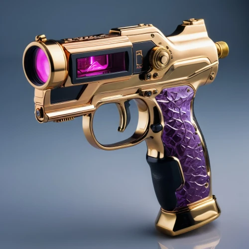 hawkmoon,grafer,popgun,air pistol,colt,derringer,gold and purple,sidearm,vintage pistol,astrascope,uzi,luger,gold paint stroke,usp,pistola,raygun,tower pistol,beretta,gjallarhorn,gunmaker,Photography,General,Realistic