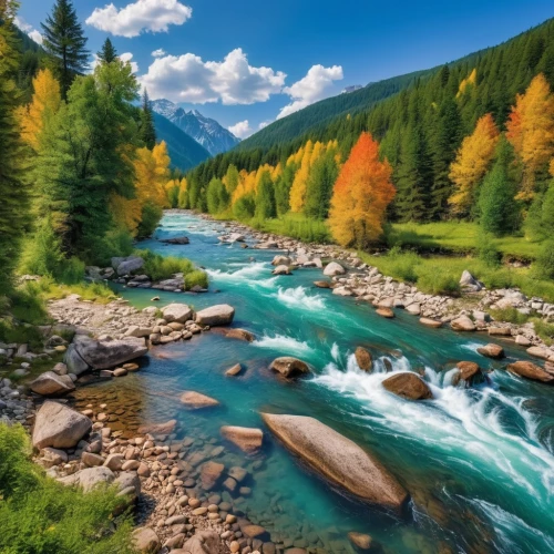 nature wallpaper,nature background,river landscape,beautiful landscape,nature landscape,mountain stream,mountain river,beautiful nature,landscapes beautiful,landscape background,background view nature,landscape nature,natural scenery,autumn mountains,autumn landscape,amazing nature,green trees with water,flowing creek,meadow landscape,fall landscape,Photography,General,Realistic